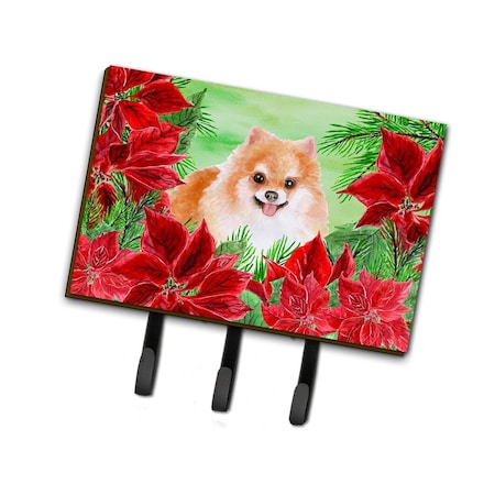 Carolines Treasures Pomeranian No 2 Poinsettas Leash or Key Holder CK1363TH68